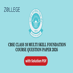 CBSE Class 10 Multi Skill Foundation Course Question Paper 2026 with Answer Key and Solution Pdf